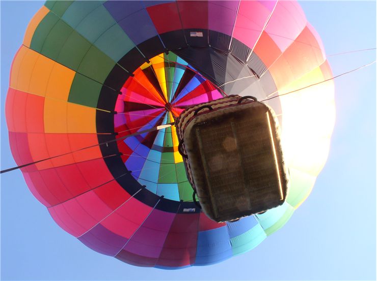 Picture Of Floating Hot Air Balloon